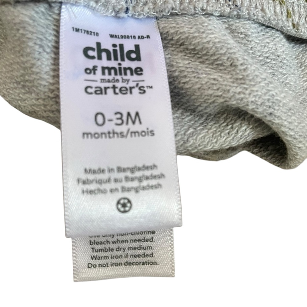 Child of Mine by Carter’s Dinosaur Hoodie and Pants Set size 0-3 Months - Picture 8 of 10